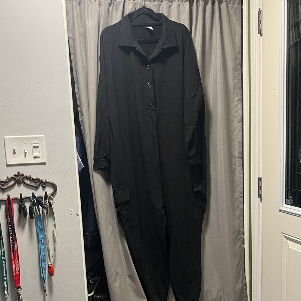 Smash + Tess Classic Black collared jumpsuit